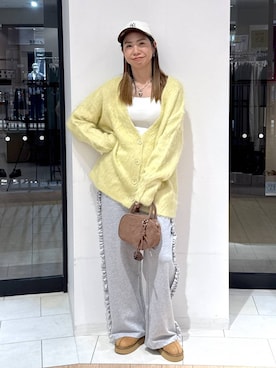 「アイテム（ボストンバッグ）」を使った、がままきさん（レディース・167cm）の冬コーディネート