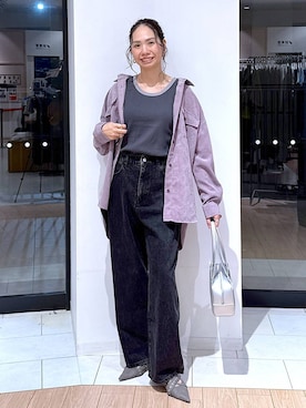 「アイテム（シュシュ）」を使った、がままきさん（レディース・167cm）の秋コーディネート