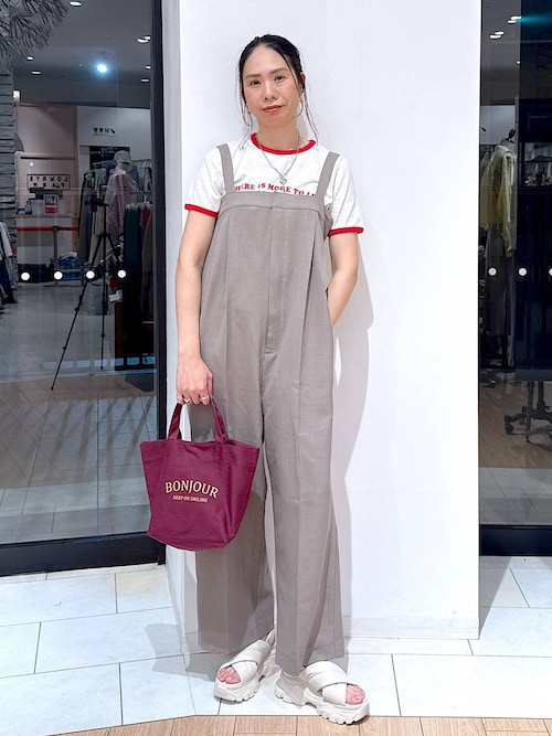 LOWRYS FARM tシャツ リンガーロゴTEE 288816 レディース