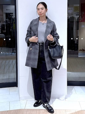 「アイテム（デニムパンツ）」を使った、がままきさん（レディース・167cm・30代）の冬コーディネート