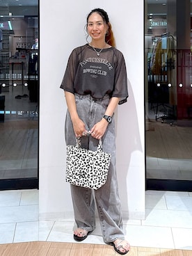 「アイテム（ニット/セーター）」を使った、がままきさん（レディース・167cm・30代）の夏コーディネート