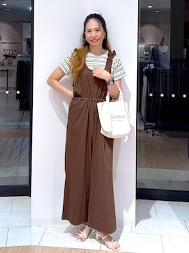 「アイテム（オールインワン・サロペット）」を使った、がままきさん（レディース・167cm・30代）の夏コーディネート
