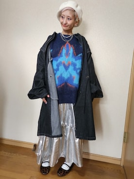 「ZOZO（ゾゾ）のアイテム（帽子）」を使った、love blue さん（レディース・158cm）の冬コーディネート