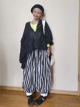 「Libra Cue（リブラ キュー）のアイテム（トップス）」を使った、love blue さん（レディース・158cm）の夏コーディネート