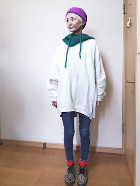 「アベイル」｜「アイテム（スウェット）」を使った、love blue さん（レディース・158cm）の春コーディネート