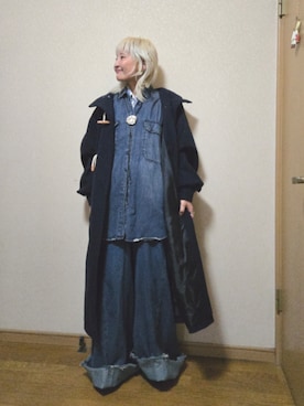 「アイテム（ダッフルコート）」を使った、love blue さん（レディース・158cm）の春コーディネート