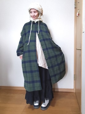 「小物白」｜love blue さん（レディース・158cm）の冬コーディネート