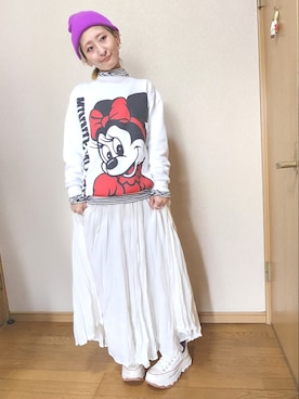 「あつぞこスニーカー」｜love blue さん（レディース・158cm）の冬コーディネート