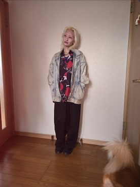 「アイテム（デニムジャケット）」を使った、love blue さん（レディース・158cm）の秋コーディネート