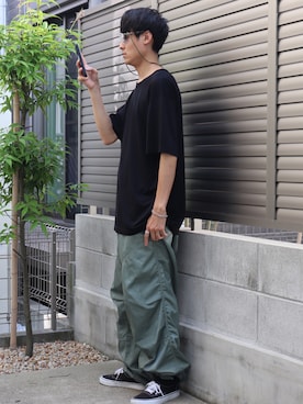 「VANS（バンズ）のアイテム（スニーカー）」を使った、ウエムラ タクミさん（メンズ・173cm）の夏コーディネート