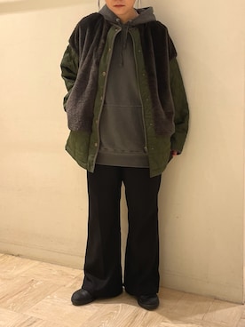 「fredy emue（フレディエミュ）のアイテム（ブルゾン）」を使った、TSUNODAさん（レディース・160cm）の冬コーディネート