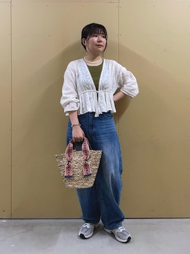 「カーブデニム」｜TSUNODAさん（レディース・160cm）の夏コーディネート