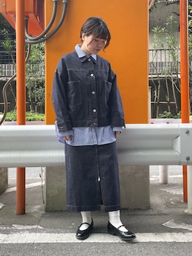 「FREDY&GLOSTER」｜「アイテム（デニムジャケット）」を使った、TSUNODAさん（レディース・160cm）の冬コーディネート