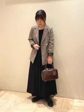 「FREDY&GLOSTER」｜「アイテム（ジャケット/アウター）」を使った、TSUNODAさん（レディース・160cm）の秋コーディネート