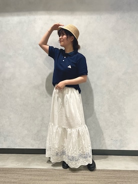 「GEVACO」｜「アイテム（帽子）」を使った、TSUNODAさん（レディース・160cm）の春コーディネート