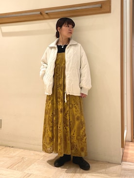 「オケージョン」｜「アイテム（ブルゾン）」を使った、TSUNODAさん（レディース・160cm）の冬コーディネート