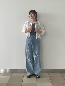 TSUNODAさん（レディース・160cm）の夏コーディネート