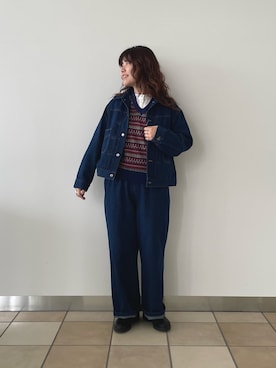 「ベストコーデ」｜「アイテム（デニムジャケット）」を使った、TSUNODAさん（レディース・160cm）の秋コーディネート