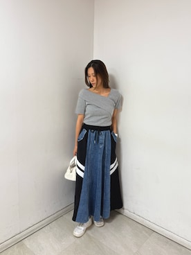 「ANAP（アナップ）のアイテム」を使った、Rihoさん（骨格ナチュラル・レディース・155cm）の春コーディネート