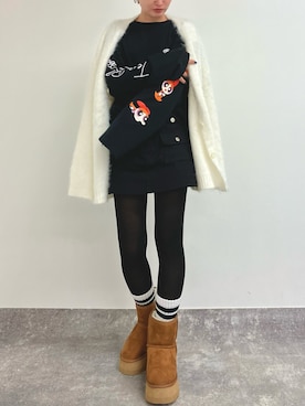 Rihoさん(レディース・154cm)の冬コーディネート