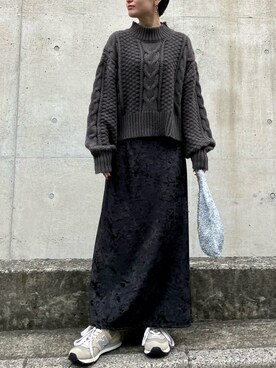 Rihoさん(レディース・154cm)の冬コーディネート