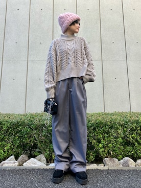 Rihoさん（レディース・154cm）の冬コーディネート