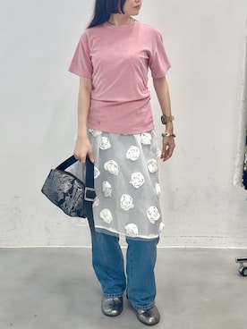 「yae（ヤエ）のアイテム」を使った、yae staffさん（レディース・154cm）の夏コーディネート