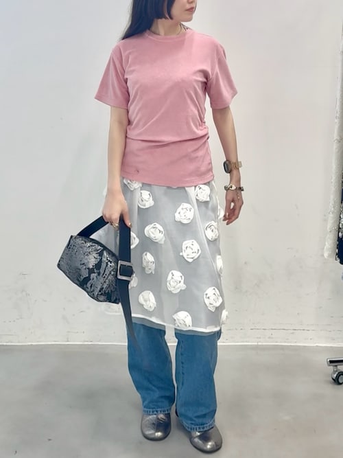 ワンピース Rose pattern camisole dress / ローズパターンシアー