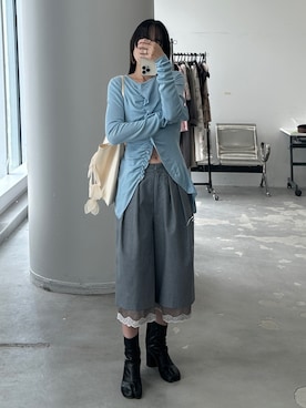 「yae（ヤエ）のアイテム」を使った、yae staffさん（レディース・159cm）の夏コーディネート
