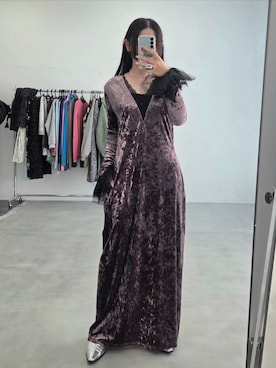 「yae（ヤエ）のアイテム」を使った、yae staffさん（レディース・158cm）の秋コーディネート