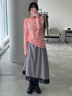「yae（ヤエ）のアイテム」を使った、yae staffさん（レディース・159cm）の夏コーディネート