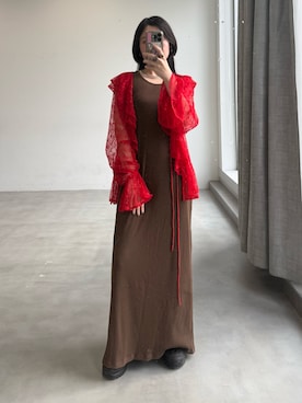 「yae（ヤエ）のアイテム」を使った、yae staffさん（レディース・154cm）の夏コーディネート