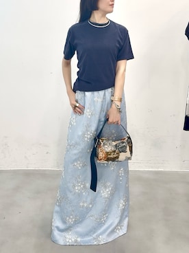 「yae（ヤエ）のアイテム」を使った、yae staffさん（レディース・154cm）の夏コーディネート