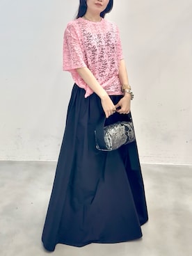 「yae（ヤエ）のアイテム」を使った、yae staffさん（レディース・154cm）の夏コーディネート