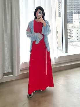 「yae（ヤエ）のアイテム」を使った、yae staffさん（レディース・154cm）の夏コーディネート