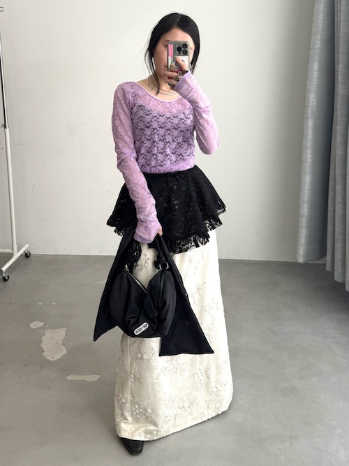 スカート Flower embroidery skirt / フラワーエンブロイダリー