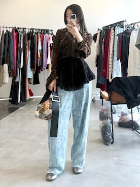 「yae（ヤエ）のアイテム」を使った、yae staffさん（レディース・154cm）の夏コーディネート