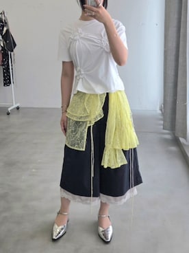 「yae（ヤエ）のアイテム」を使った、yae staffさん（レディース・158cm）の夏コーディネート