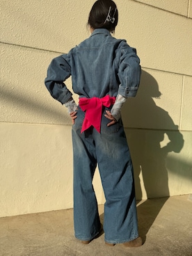 「yae（ヤエ）のアイテム」を使った、yae staffさん（レディース・154cm）の春コーディネート