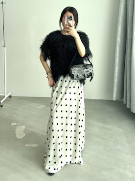 「yae（ヤエ）のアイテム」を使った、yae staffさん（レディース・154cm）の春コーディネート