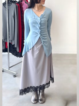 「yae（ヤエ）のアイテム」を使った、yae staffさん（レディース・154cm）の秋コーディネート