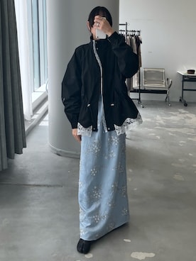 「yae（ヤエ）のアイテム」を使った、yae staffさん（レディース・159cm）の夏コーディネート