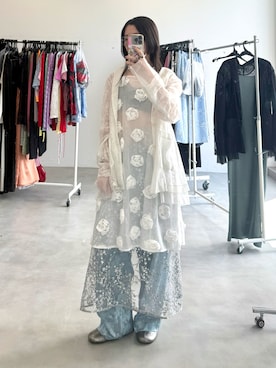 「yae（ヤエ）のアイテム」を使った、yae staffさん（レディース・154cm）の夏コーディネート