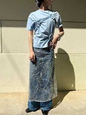 「yae（ヤエ）のアイテム」を使った、yae staffさん（レディース・154cm）の春コーディネート