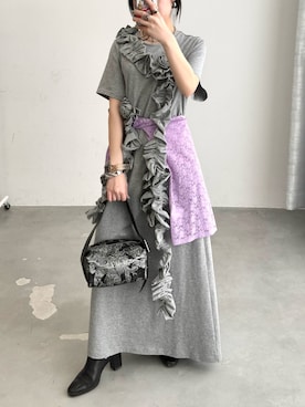 「yae（ヤエ）のアイテム」を使った、yae staffさん（レディース・154cm）の春コーディネート