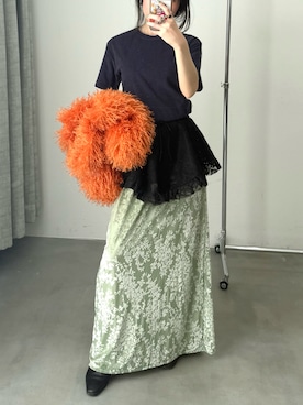 「yae（ヤエ）のアイテム」を使った、yae staffさん（レディース・154cm）の春コーディネート