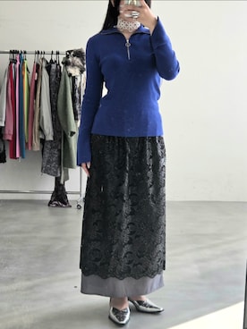 「yae（ヤエ）のアイテム」を使った、yae staffさん（レディース・158cm）の秋コーディネート