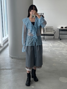 「yae（ヤエ）のアイテム」を使った、yae staffさん（レディース・159cm）の夏コーディネート