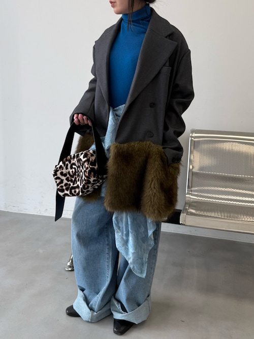 Fur blocking coat / ファーブロッキングコートジャケット