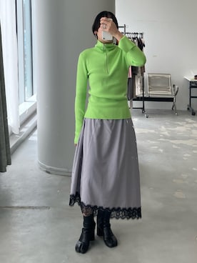 「yae（ヤエ）のアイテム」を使った、yae staffさん（レディース・159cm）の夏コーディネート